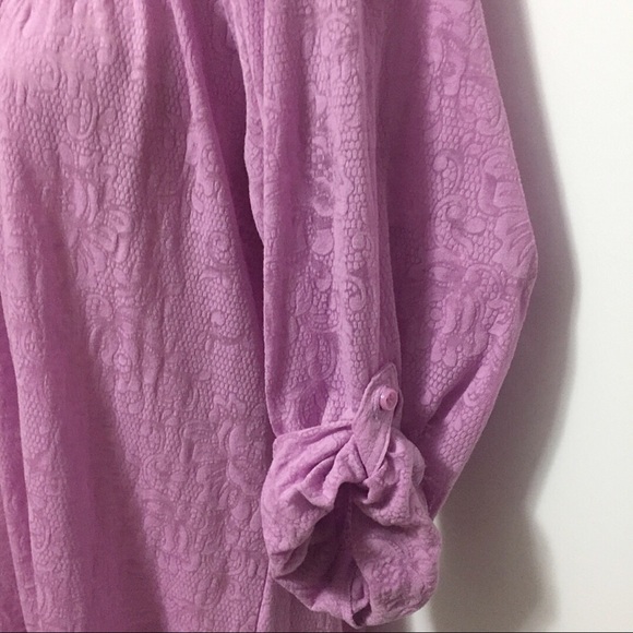 🚫SOLD🚫NY & Co Lavender Button Peasant Blouse - Picture 4 of 8